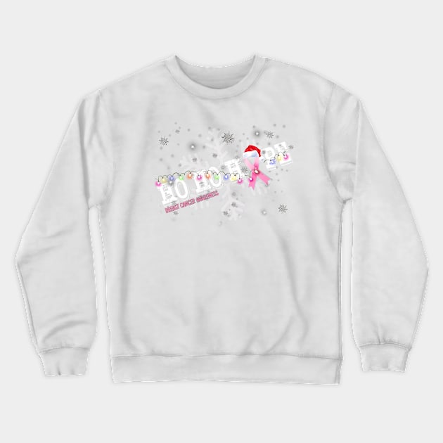 Breast Cancer Awareness - ho ho hope cure christmas Crewneck Sweatshirt by james store